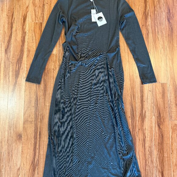Anthropologie Daily Practice Long Sleeve Green Maxi Dress M - Picture 1 of 2
